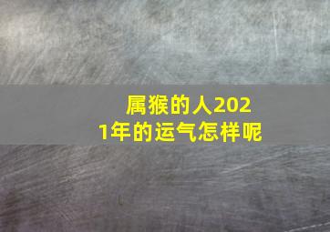 属猴的人2021年的运气怎样呢