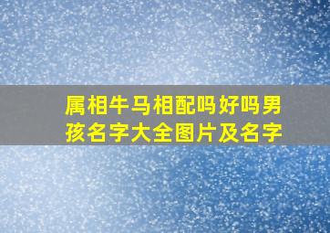 属相牛马相配吗好吗男孩名字大全图片及名字