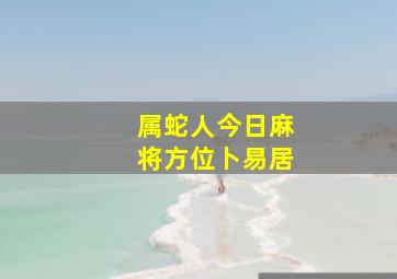 属蛇人今日麻将方位卜易居