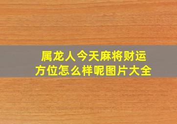 属龙人今天麻将财运方位怎么样呢图片大全