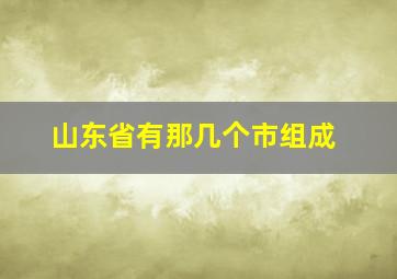 山东省有那几个市组成