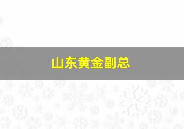 山东黄金副总