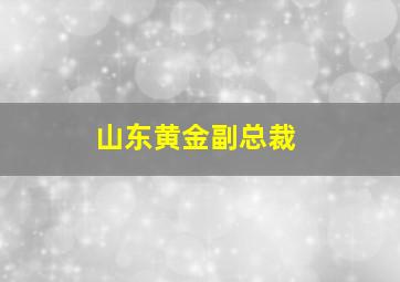 山东黄金副总裁