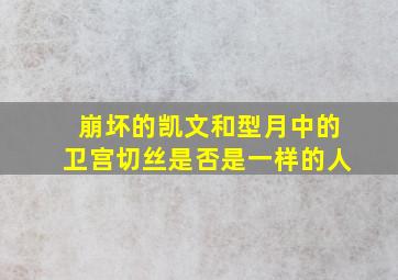 崩坏的凯文和型月中的卫宫切丝是否是一样的人