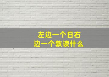 左边一个日右边一个敦读什么