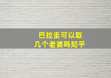 巴拉圭可以取几个老婆吗知乎