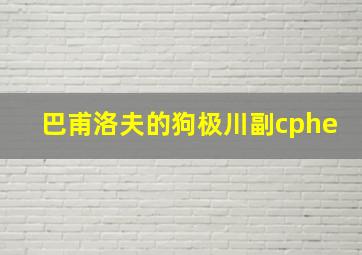 巴甫洛夫的狗极川副cphe