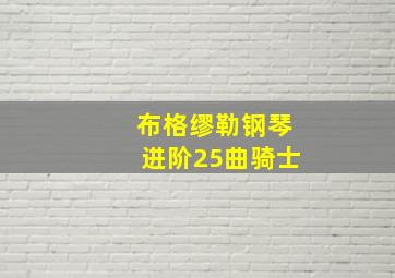 布格缪勒钢琴进阶25曲骑士