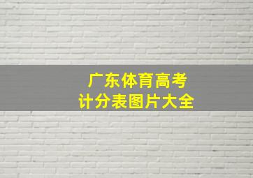 广东体育高考计分表图片大全