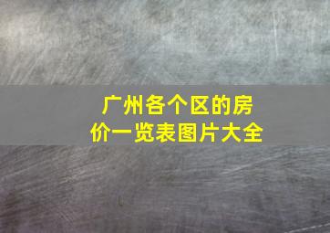 广州各个区的房价一览表图片大全