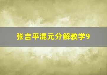 张吉平混元分解教学9