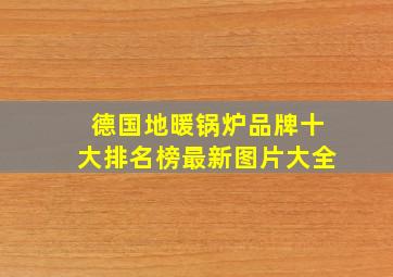 德国地暖锅炉品牌十大排名榜最新图片大全