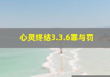 心灵终结3.3.6罪与罚