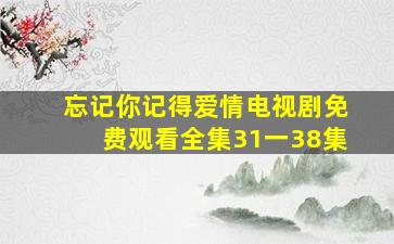 忘记你记得爱情电视剧免费观看全集31一38集