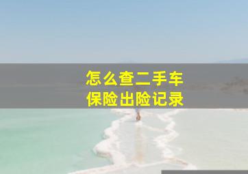 怎么查二手车保险出险记录