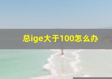 总ige大于100怎么办