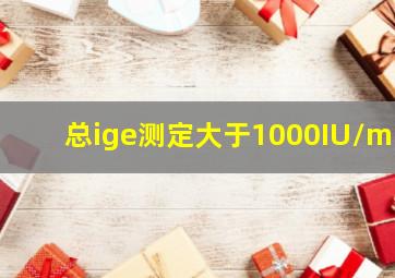 总ige测定大于1000IU/ml