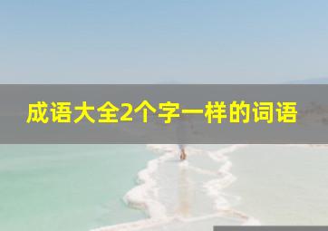 成语大全2个字一样的词语