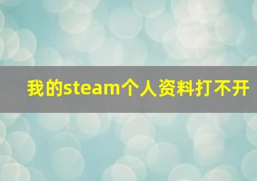 我的steam个人资料打不开