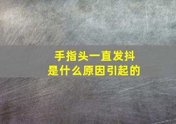 手指头一直发抖是什么原因引起的