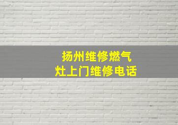 扬州维修燃气灶上门维修电话