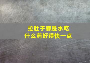 拉肚子都是水吃什么药好得快一点