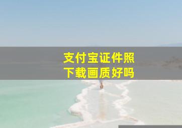 支付宝证件照下载画质好吗