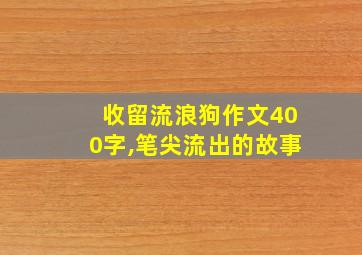 收留流浪狗作文400字,笔尖流出的故事