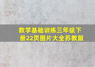 数学基础训练三年级下册22页图片大全苏教版