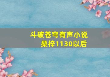 斗破苍穹有声小说桑梓1130以后