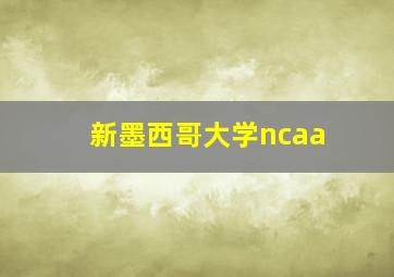 新墨西哥大学ncaa