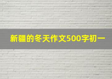 新疆的冬天作文500字初一