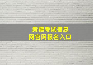 新疆考试信息网官网报名入口