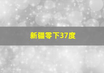 新疆零下37度