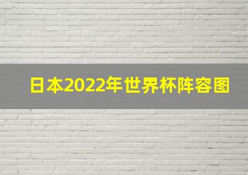 日本2022年世界杯阵容图