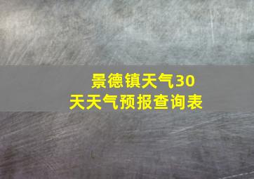 景德镇天气30天天气预报查询表