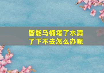 智能马桶堵了水满了下不去怎么办呢