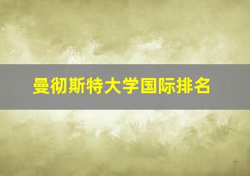 曼彻斯特大学国际排名