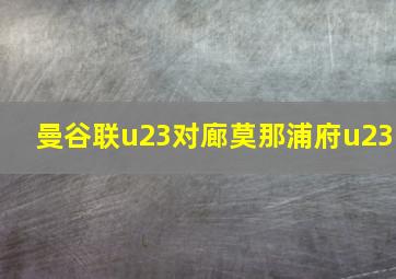 曼谷联u23对廊莫那浦府u23