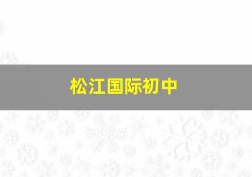 松江国际初中