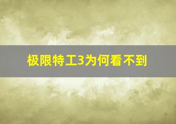 极限特工3为何看不到