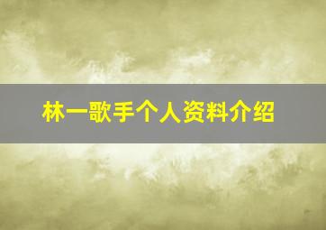 林一歌手个人资料介绍