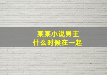 某某小说男主什么时候在一起