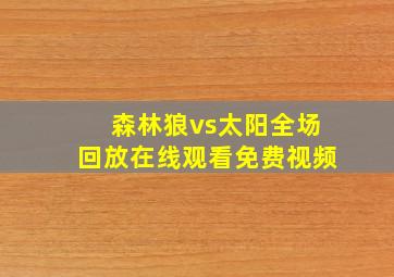 森林狼vs太阳全场回放在线观看免费视频