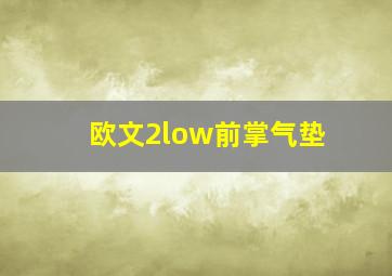 欧文2low前掌气垫