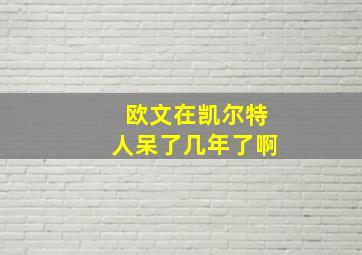 欧文在凯尔特人呆了几年了啊