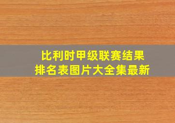 比利时甲级联赛结果排名表图片大全集最新