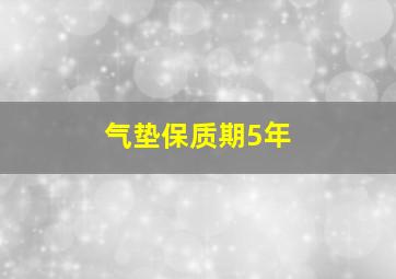 气垫保质期5年