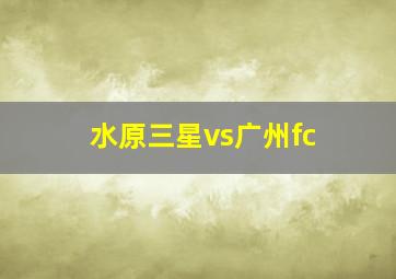 水原三星vs广州fc