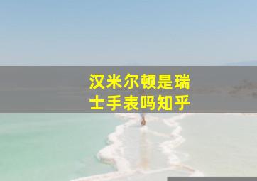 汉米尔顿是瑞士手表吗知乎